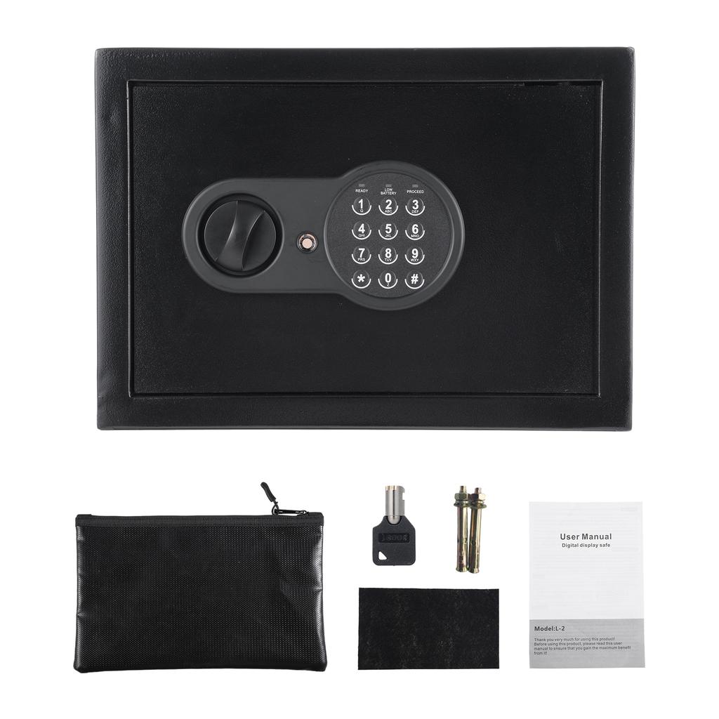 Házi széfek tűzálló vízálló riasztórendszer tűzálló irattáska billentyűzettel és pótkulccsal