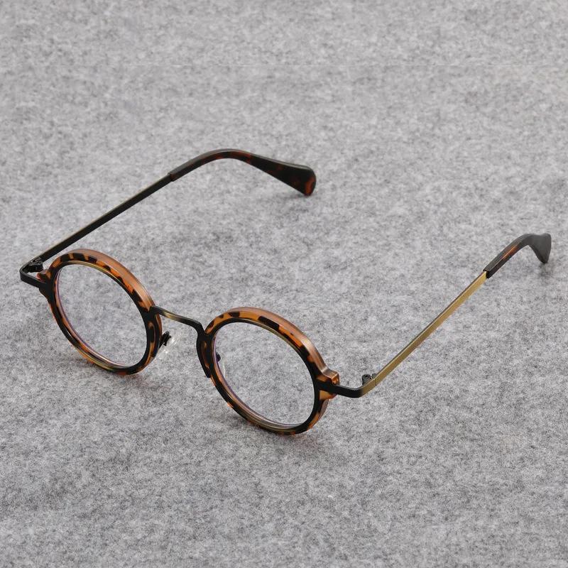 Trendy Round Frame Glasses New Vintage Women Men Small Frame Blue Light Blocking Eyeglasses Designer Luxury Eyewear
