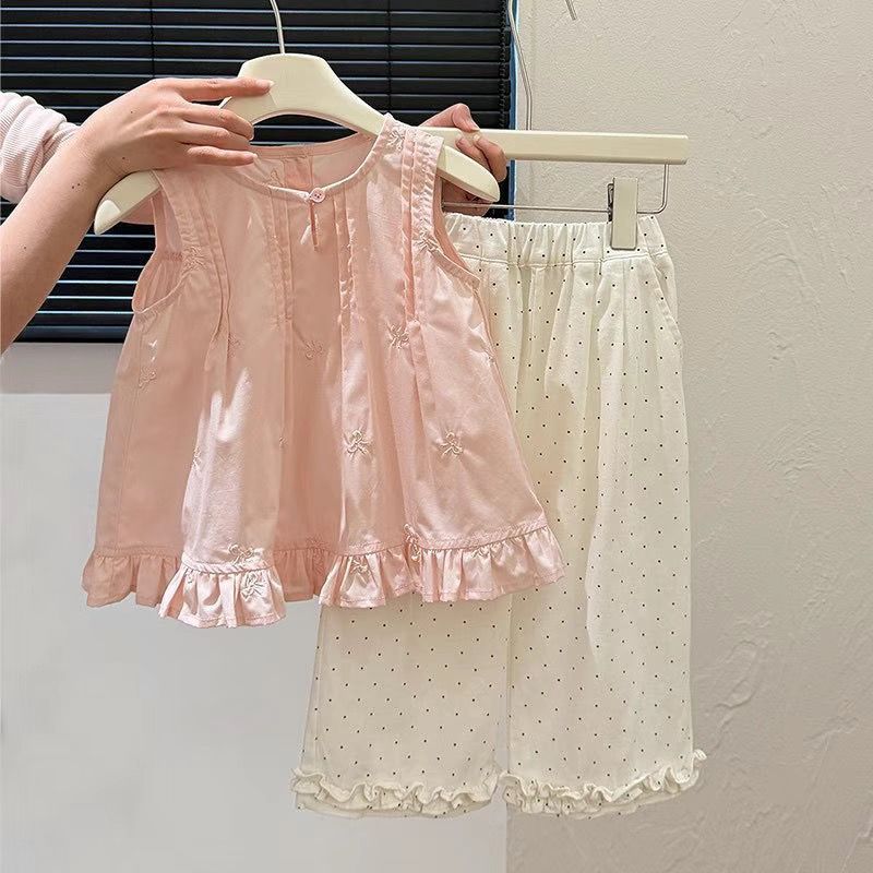 Summer Girls Sleeveless Peplum Top Fashionable Baby Vest Shirt Trendy Children Clothing