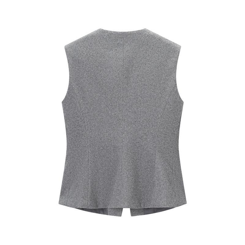 2025 Winter New Arrival: European & American Style Sleeveless Top and Wide-Leg Pants Set