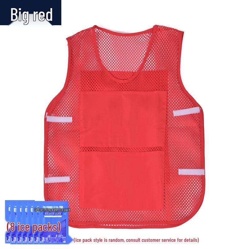 Summer Cooling Vest with Ice Pack: Heatstroke Prevention Workwear for Outdoor Construction