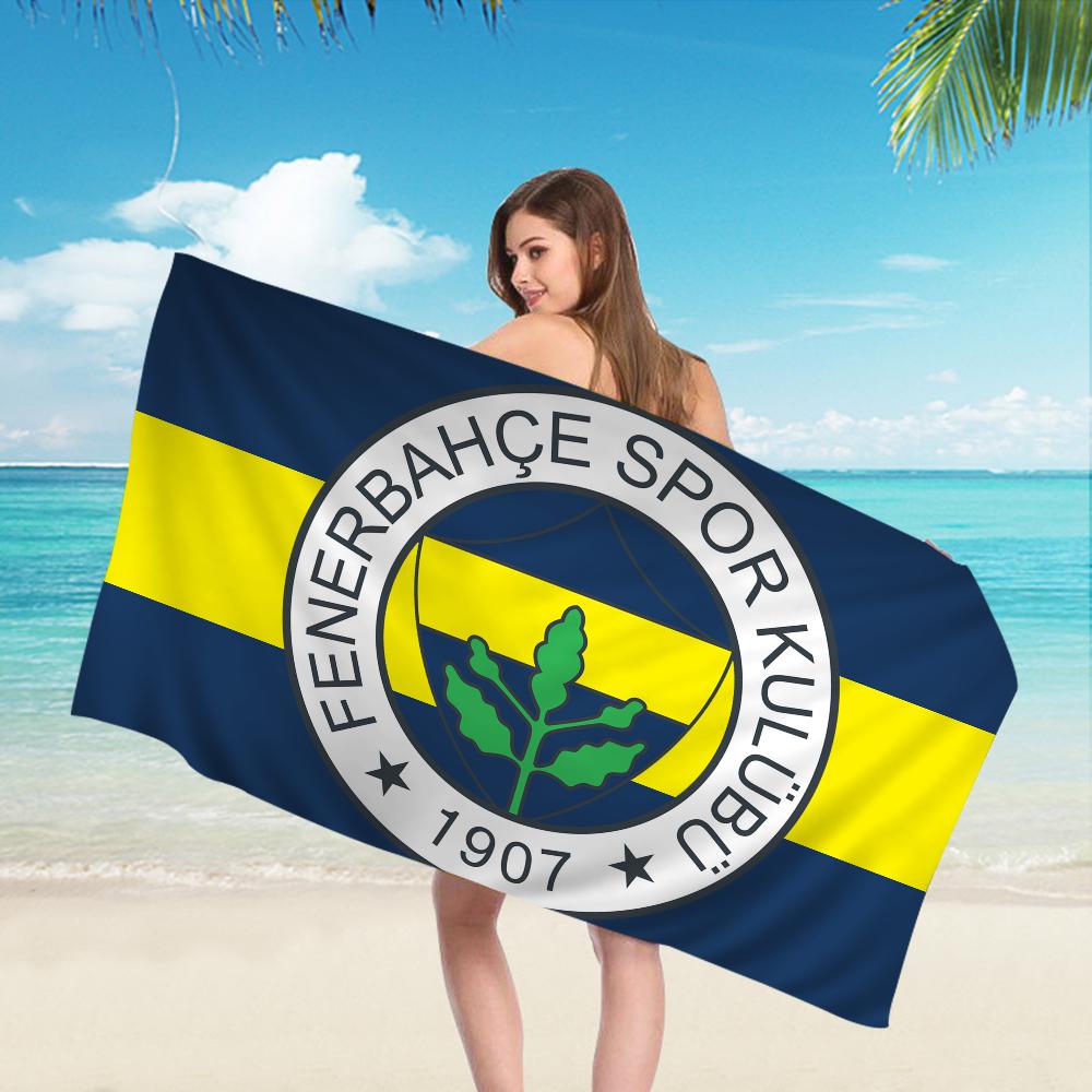 

F-Fenerbahce-Football-Fans Microfiber Beach Towel Absorbent Quick dry Soft Yoga Swimming Resort Mountain Climbing Towel W101*H183(CM)