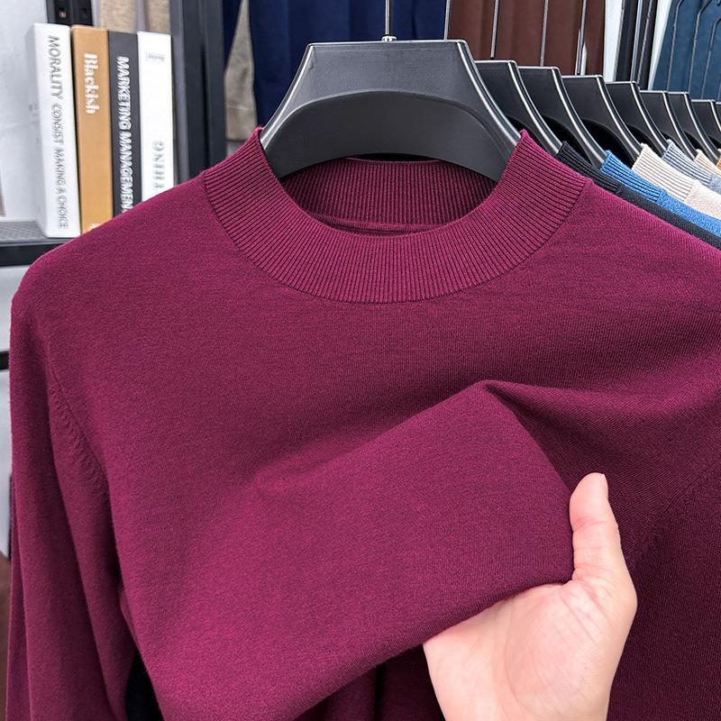 Men S Spring Thin Silk Wool Blend Half Turtleneck Long Sleeve Sweater