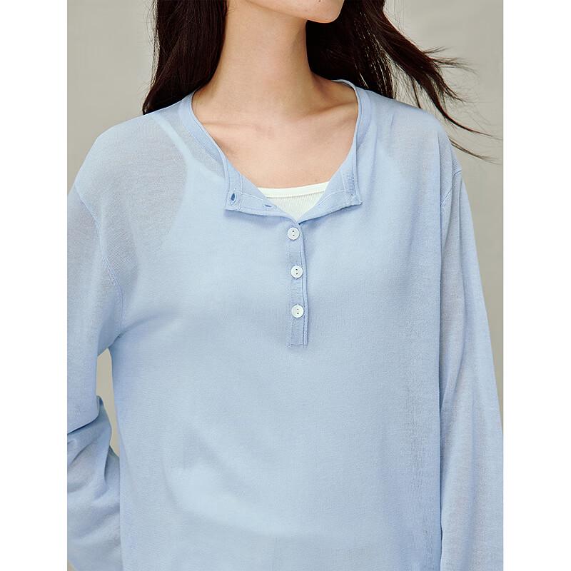 INMAN Women's Lyocell Linen Relaxed Knit Top