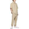 Fear of God Essentials Fall Winter 21 SSENSE Exclusive Jersey Polo With Logo Unisex Tops Beige Linen FOG-FW21-112