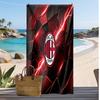 Πετσέτα Θαλάσσης AC Milan με Σχέδιο Γρήγορου Στεγνώματος Μαλακή Πετσέτα Φορητό Μεγάλο Ορθογώνιο Κάλυμμα Παραλίας για Ταξίδια Πισίνα