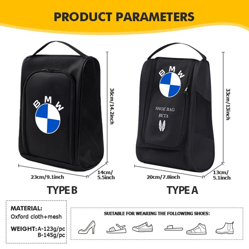 hksh5 Car Sneaker Organizers Travel Shoe Bag Storage Accessories For BMW M Sport M2 M3 M4 M5 M6 E46 E90 E60 F10 F20 E87 X3 X6