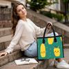Cute Cartoon Corn Pineapple Printed Tote Bag Casual Large Capacity Reusable Daily Handbag for Women Shopping Travel