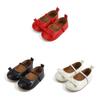 Sapatos de Bebê Princesa Cor Sólida Com Decoração de Laço Para Menina Pequena Moda