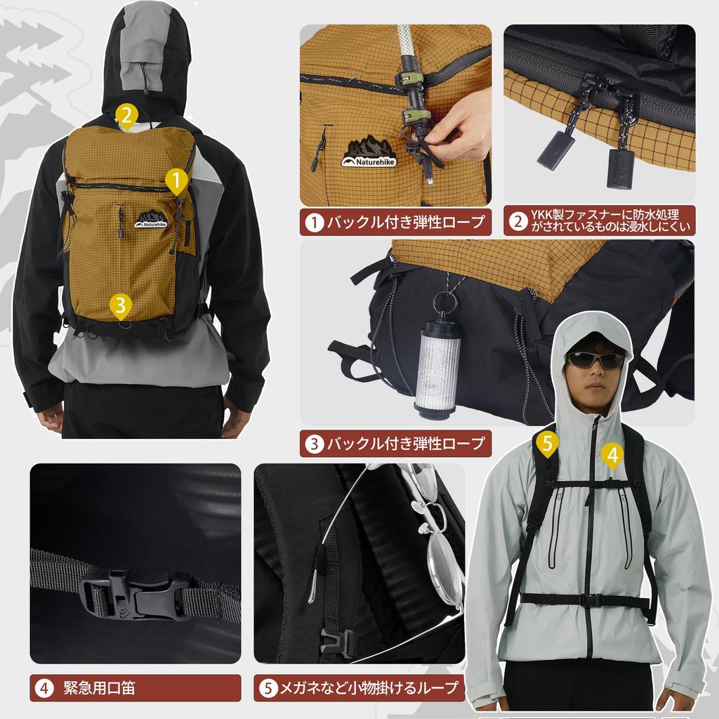 Official Shop Backpack Mountaineering Rucksack Hiking Bag Rucksack Outdoor Commuting Storage Water Repellent Disaster Prevention Lightweight High