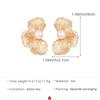 Exaggerated Leaf Drop Earrings Gold Color Plated Petal Pendant Earrings  Party Ear Accessories