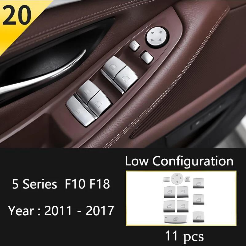 For BMW 5 Series F10 F18 Interior Door Window Switch Button Cover Trim Car Styling Modified Door Button Trim Auto Accessories