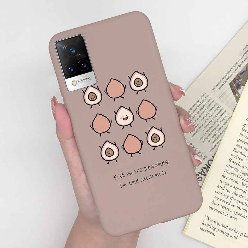 For Vivo V21 Case V2066 V2050 Soft Silicone Cute Painted Cover For Vivo V21E V 21 4g 5g Phone Cases Shockproof Bumper Slim Funda