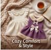 Princess-Style Pet Dress with Bow & Lace, Warm Winter Knit for Cats & Small Dogs, L Size, Daily Home & Outdoor Wear