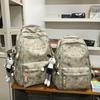 Schoolbag Chinese and college students couple backpack, large capacity English alphabet student leisure travel backpack computer bag