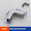 2pcs Resistant To Rust Glass Clamp Silver Glass Support Angle Ceramic Tile Fixing Clip  Laminate