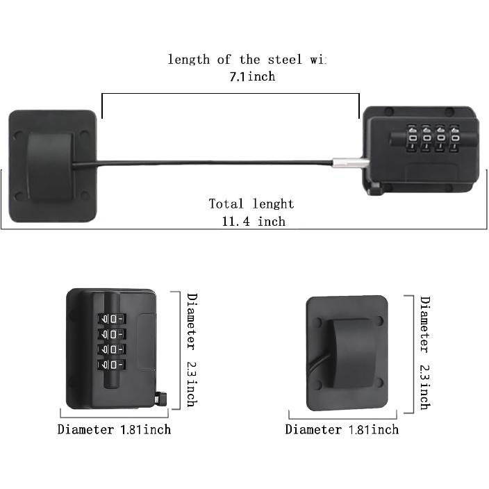 Refrigerator Lock 2 Pack, Cabinet Lock, Child Safety Cabinet Locks, Refrigerator Fridge Freezer Door Lock with Password, for Fridge, Cabinets,