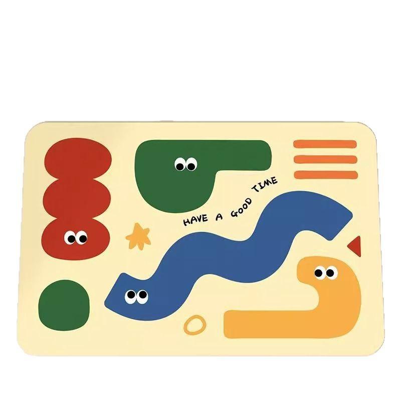 Cartoon Bathroom Floor Mat Water Absorption and Dirt Resistance Fun Bathroom Doorway Quick-drying Diatom Mud Floor Mat Toilet Anti-slip Mat
