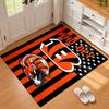 Cincinnati Bengals Carpet Door Mat for Living Room or Bedroom Protective Mat Under Chair Office Decoration Christmas Gift Birthday Present