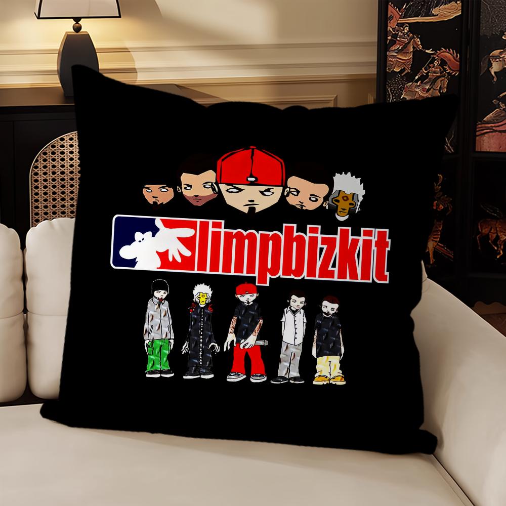 Rock Band Limp Bizkit Music Pillow Case Sofa Living Room Bedroom Headboard Backrest Cushion Square Cushion Nap Time