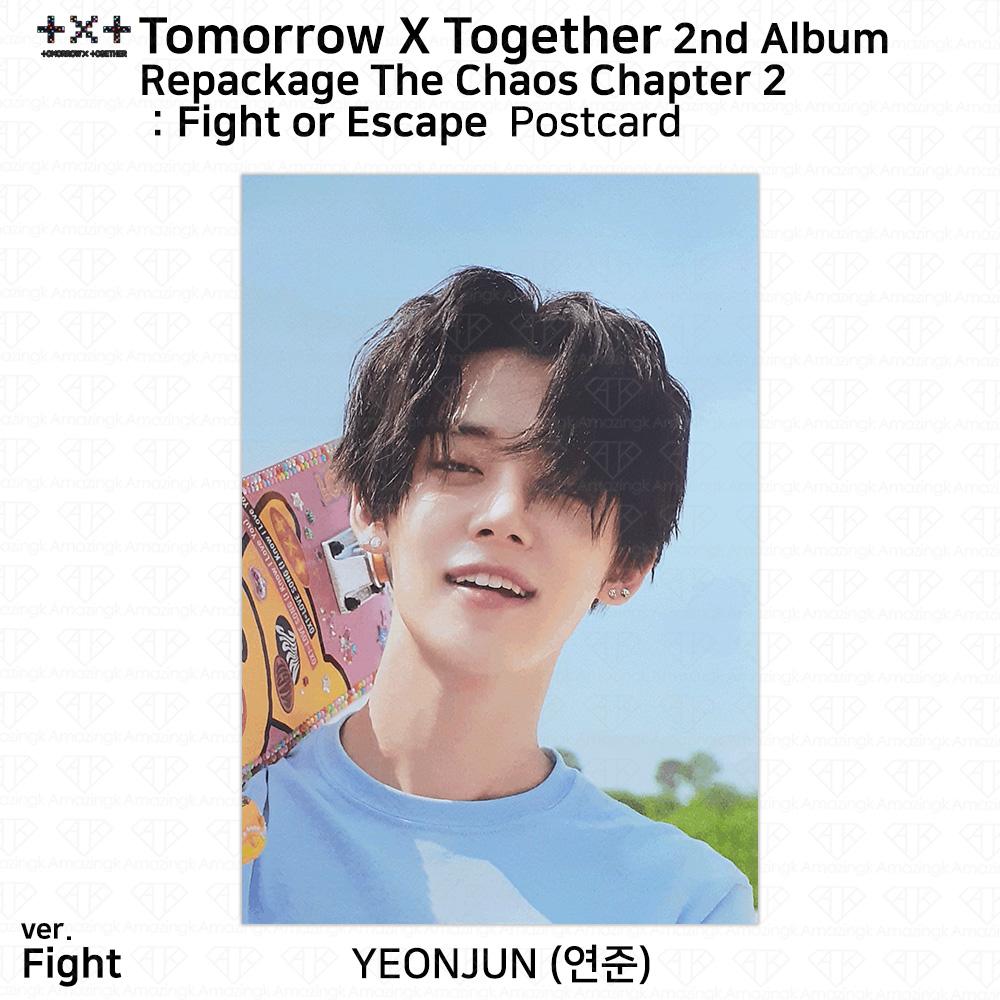 

TXT 2-й альбом в переиздании. Фотокарточка «Хаос. Глава 2. Борьба или бегство» Открытка Yeonjun - PCD (F ver.)