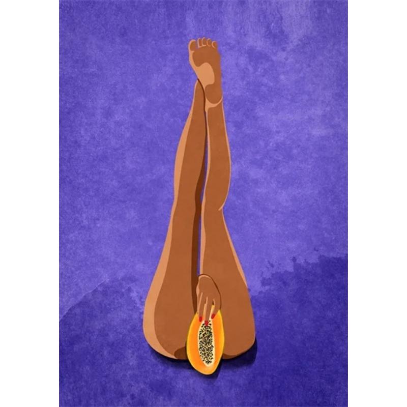 Colorful Funny Home Bathroom Girl Room Wall Decor Paintings Fruit Banana Peach Red Wine Sexy Woman Canvas Posters Wall Print Art