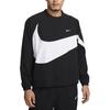 Nike Αθλητικό Μπουφάν Υφαντό με Μεγάλο Λογότυπο Swoosh (Μέγεθος Ασίας) Μαύρο/Λευκό Ανδρικό Streetwear DX0661-010