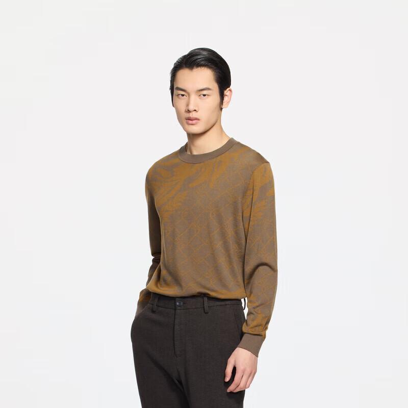 

K-Boxing Men s Autumn/Winter Patterned Round Neck Wool Blend Sweater BYYE3956 M