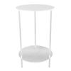 Clear Acrylic Side Table 2 Tier Round Top Nightstand Small Modern End Table for Living Room Bedroom
