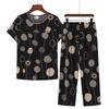 Summer Women's  Cotton Pajamas Women's Thin Short Sleeve Set Plus Size Women's Loungewear Can Be Breathable and Antibacterial Sleepwear