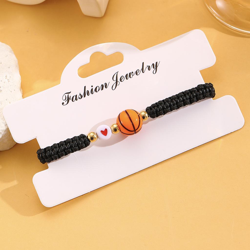 Gym Fashion Basketball Football Baseball Bracelet For Men Women Handmade Bralette Heart Beads Gift For Boyfriend Bracelets Jewelry