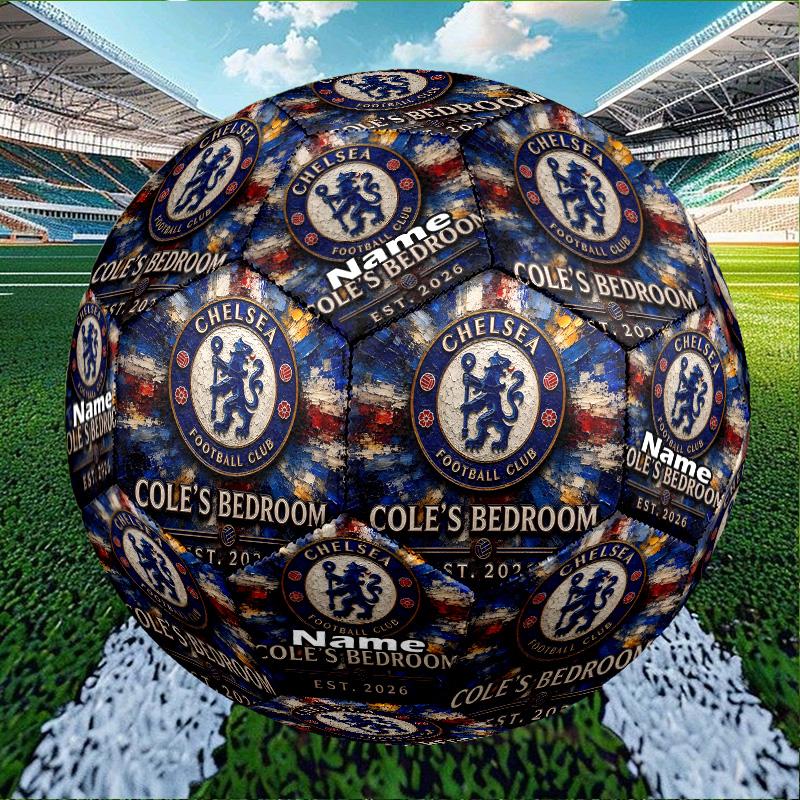 Benutzerdefinierter Name Personalisierter Chelsea F.C-A Druck Größe 5 Fußball Training & Spiel Fußball, für Team, Treten, Geschenk für Fußball-Enthusiasten