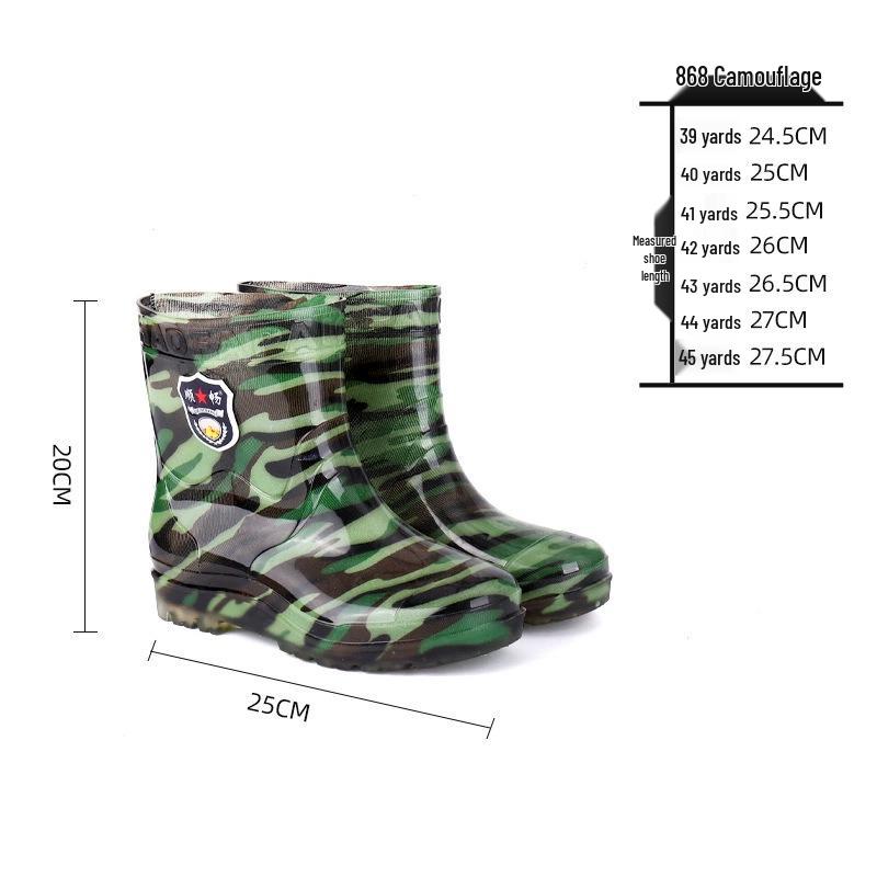 Men's Non-Slip Water-Resistant Work Boots: High-Top, Thick, Durable, Velvet-Lined for Construction and Kitchen Safety