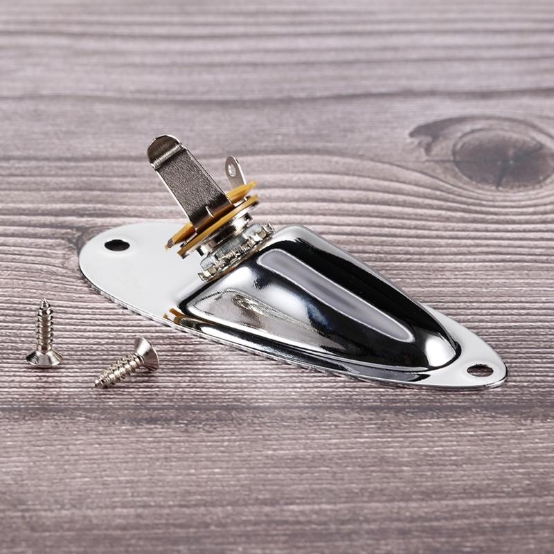 Heavy Duties Guitar Input Output Plate With Rotation Resistant Washer Mounting Screws Set For Stability And Durability