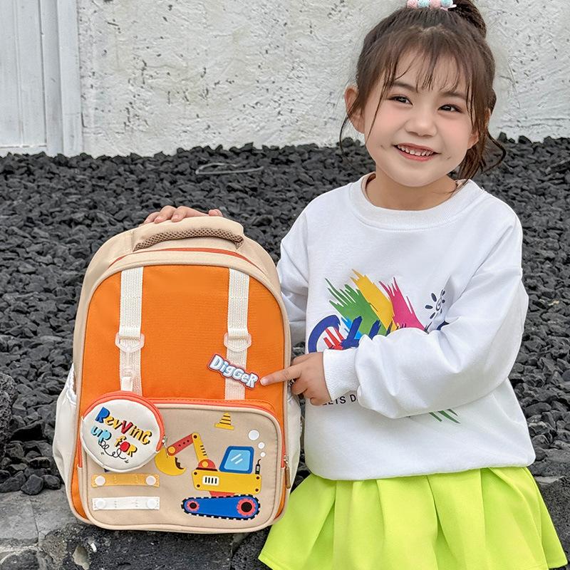 Children Backpack Elementary School Unisex Double Shoulder Bag With Coin Purse
