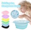Square Foldable Silicone Bowl For Face Ice Bath And Home Skincare Routine Portable Face Dipping Bowl For Women And Girl