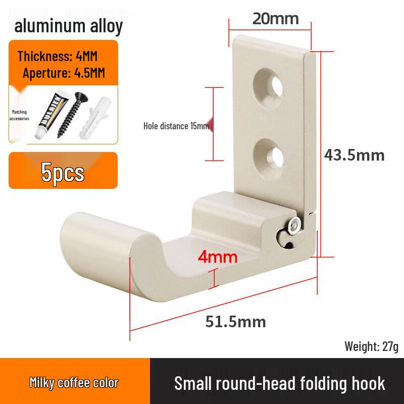 

Rongyu Drill-Free Folding Coat Hooks - 5-Pack
