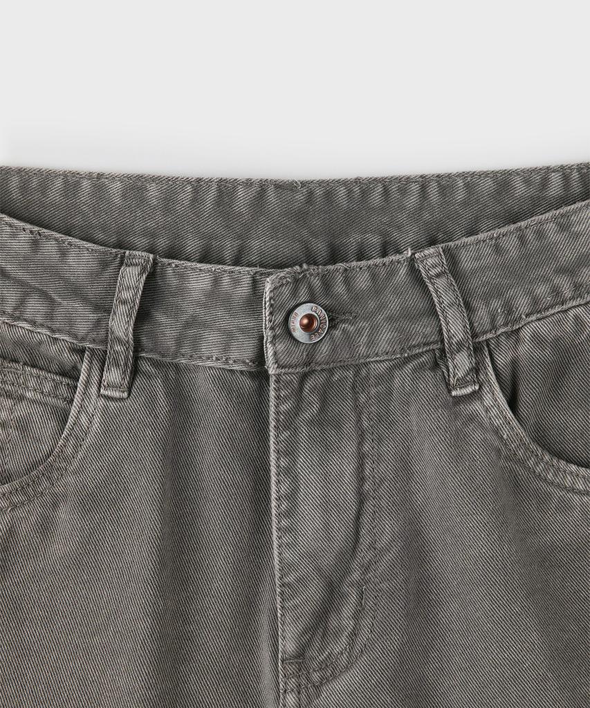 PANICALE Grey Stone Washed Straight Jeans