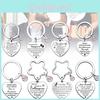 Elegant Diy Custom Stainless Steel Keychain With Glittering Pink Blue