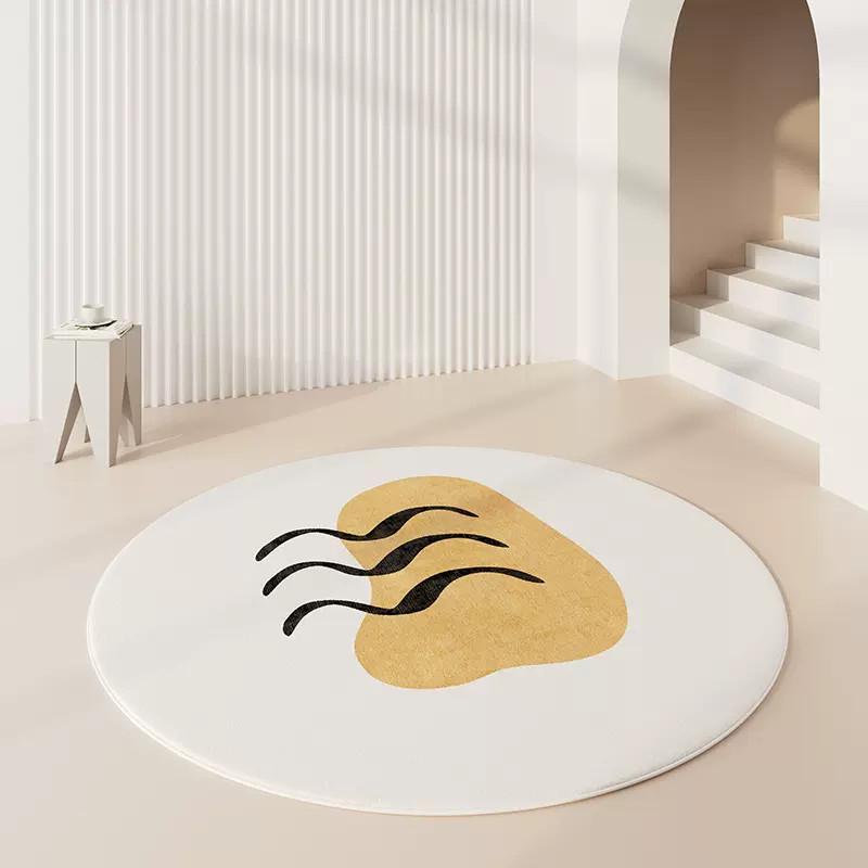 Round Imitation Cashmere Carpets Simple Living Room Decoration Rugs Modern Bedroom Decor Carpet Light Luxury Balcony Lounge Rug