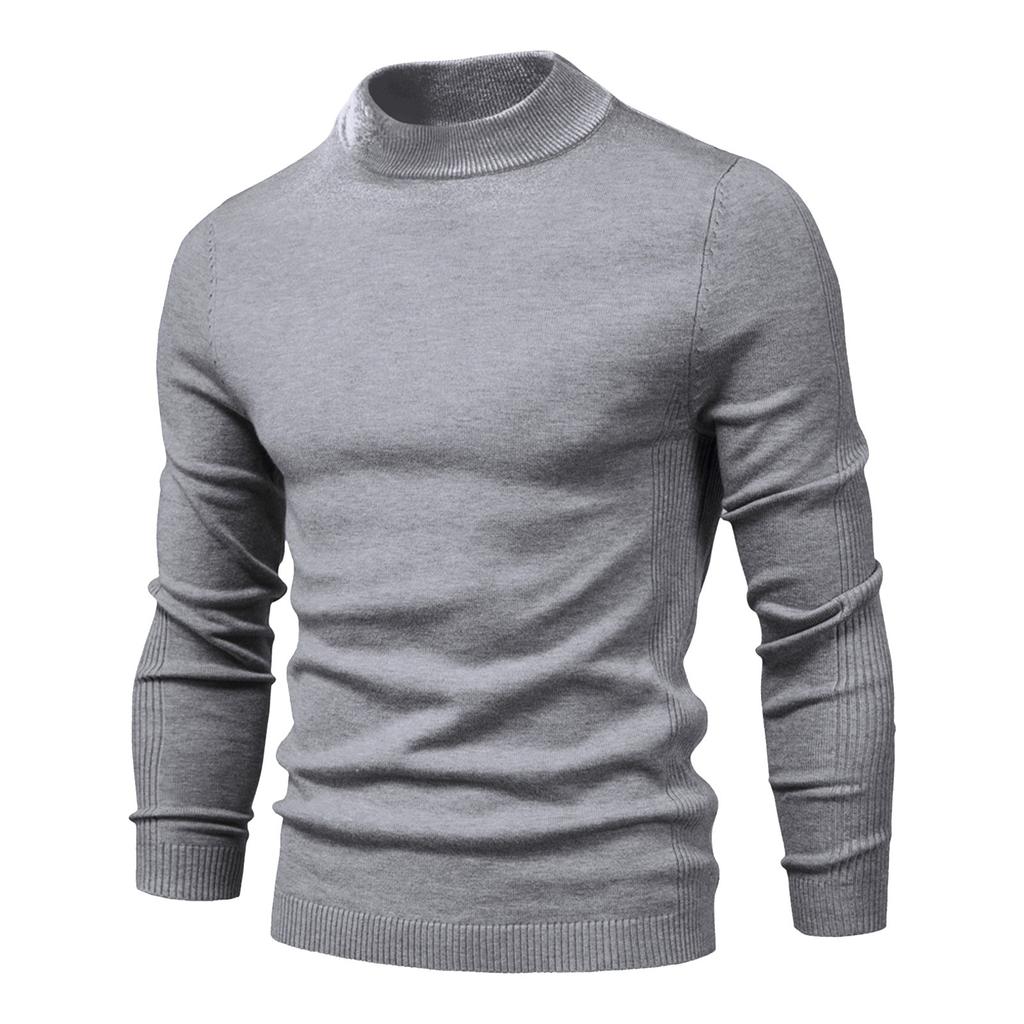 Autumn And Winter Thickened Warm Sweater Medium Collar Men's Multi-color Sweater