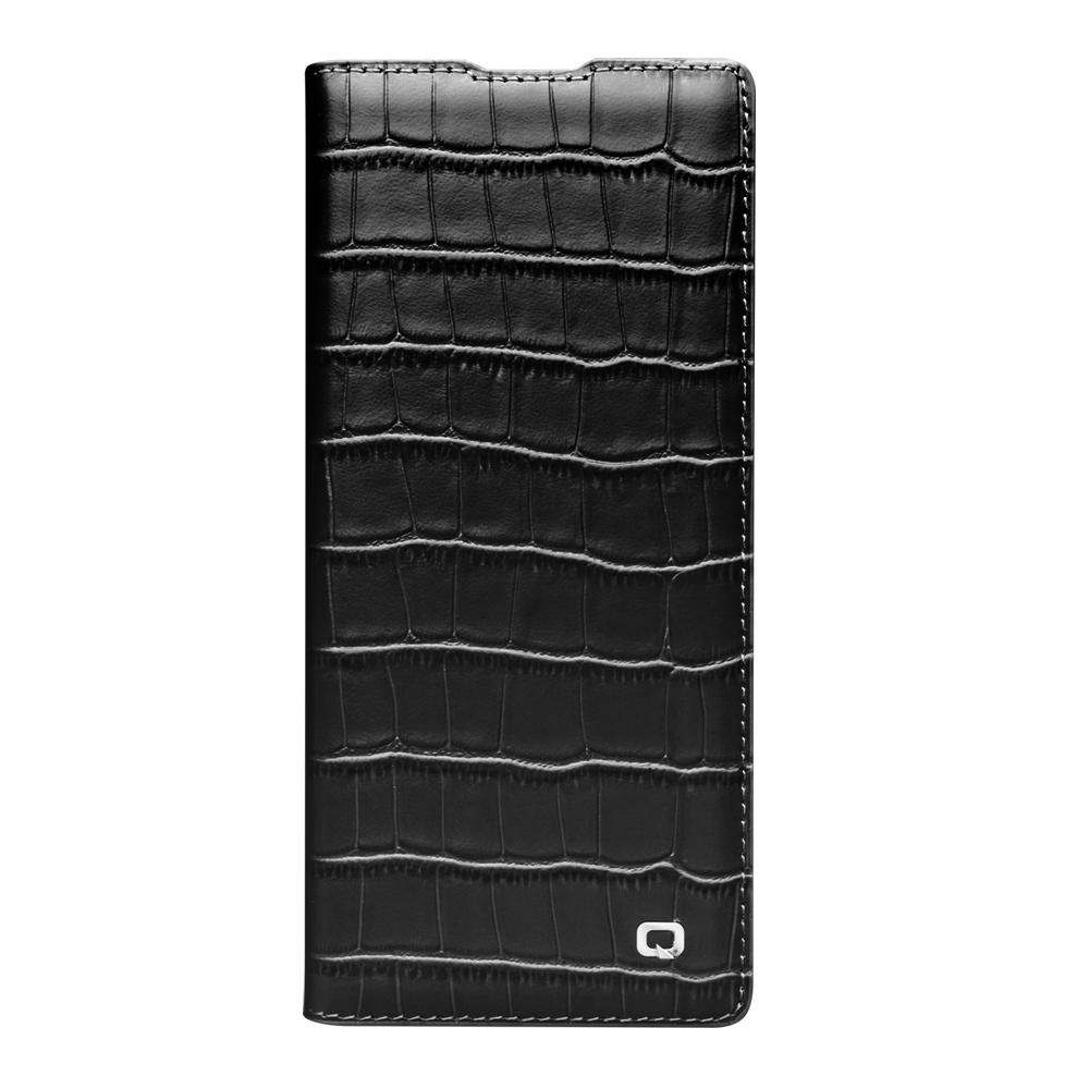 QIALINO For Samsung Galaxy Z Fold7 5G Case Crocodile Texture Genuine Cow Leather Flip Phone Cover