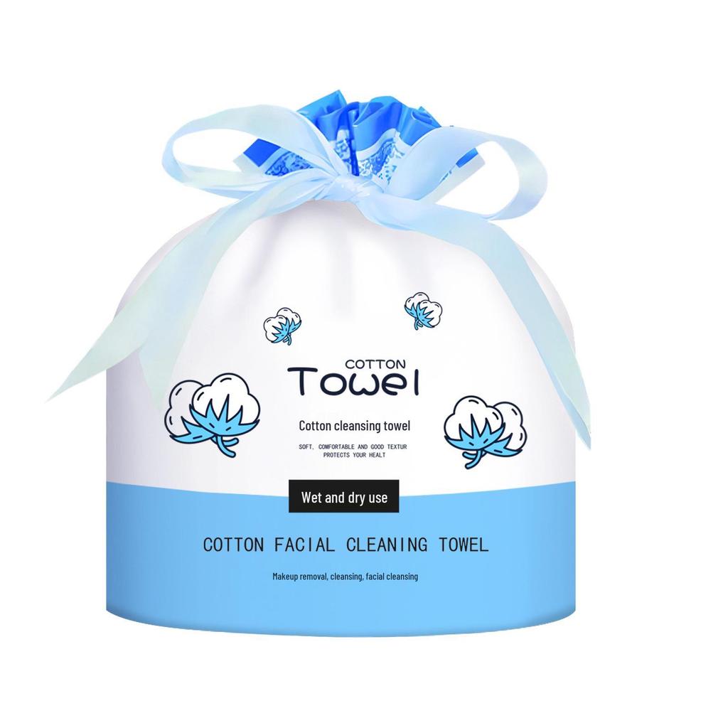 Large Disposable Cotton Face Wash Towels - Thickened, Lint-Free, Soft & Absorbent for Home Use