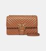 Pinko Classic Love Bag One Women’s Shoulder Bag Chevron Pattern Camel