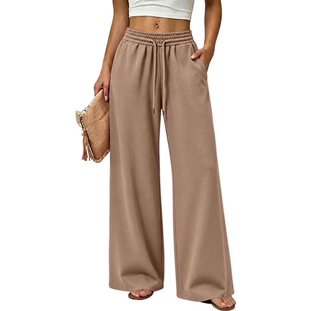 Women's Color Wide Leg Sweatpants Casual Loose Fit for Everyday Wear