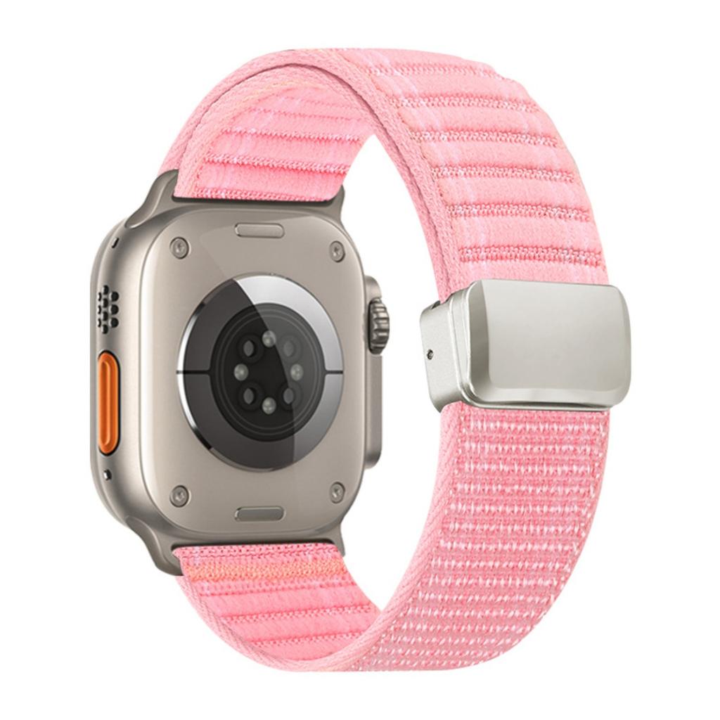 Watch Band For Apple Watch Series 11 10 42mm / 9 8 7 41mm / SE3 SE2 SE 6 5 4 40mm / 3 2 1 38mm Magnetic Clasp Wave Pattern Nylon Wrist Strap