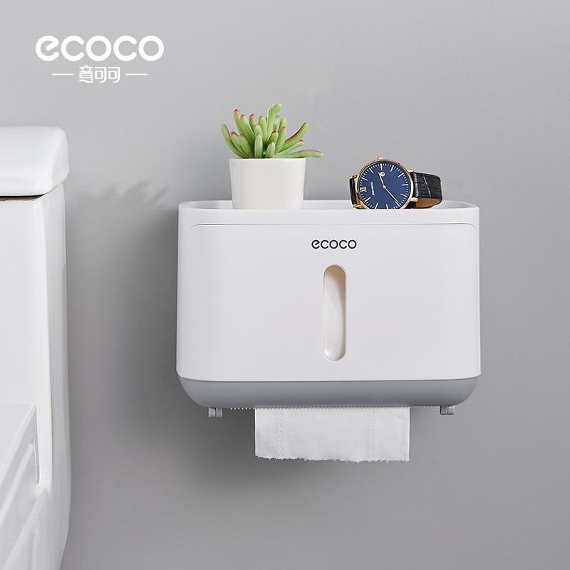 Bathroom Tissue Box Toilet Storage Toilet Paper Holder Tissue Dispenser Toilet Paper Box Wall-Mounted Waterproof Roll Paper Holder