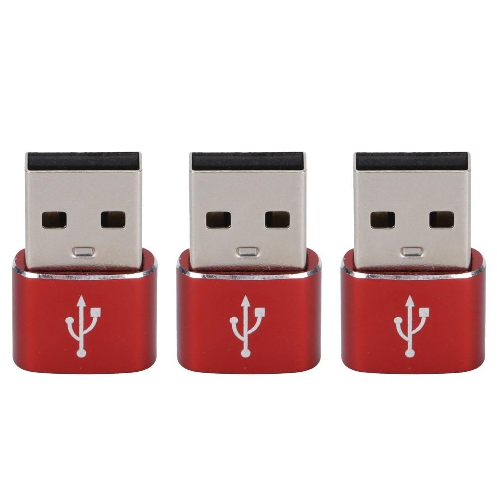 3PCS Plug and Play USB 2.0 Male to TypeC Female Adapter  Computer Use