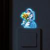 Cartoon Santa Astronaut Living Room Entrance Switch Sticker for Home Decoration and Beautification, Night Light Sticker