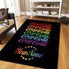 Coca Cola Rainbow Custom Name Carpet Rug For Living Room Bedroom Home Sofa Decoration Kids Play Nonslip Floor Mat